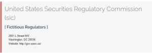 United States Securities Regulatory Commission (sic)
